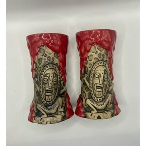 Disney Trader Sams Grog's Grotto Rare 1st Edition Krakatoa Tiki Mug Set of 2
